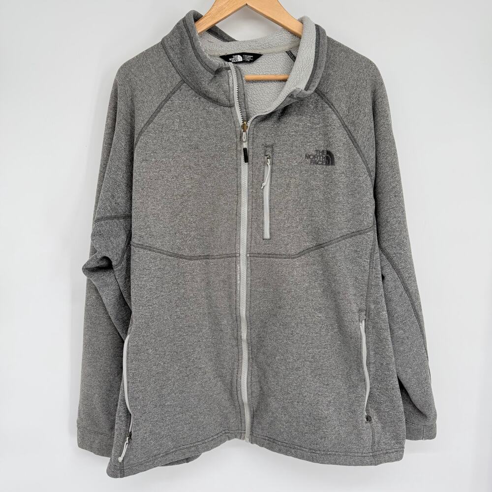The North Face Jacket Canyonlands Full Zip Fleece Men's XXL Gray Outdoor Hiking
